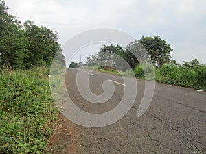 Free view of forest, river, mountain, sky in public and open area of Subang Regency