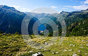 Free view on the Lago del Sambuco from Corte di Mezzo