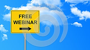 Free webinar traffic sign