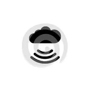 Free Wi-Fi Cloud Flat Vector Icon