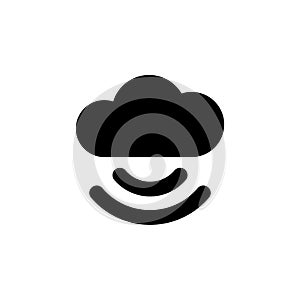 Free Wi-Fi Cloud Flat Vector Icon