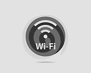 Free wi fi icon. Connection zone wifi vector symbol.