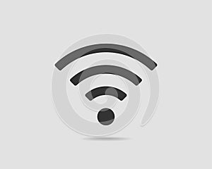 Free wi fi icon. Connection zone wifi vector symbol. Radio waves signal