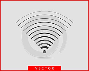 Free wi fi icon. Connection zone wifi vector symbol. Radio waves signal