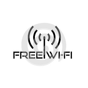 Free Wi-fi icon isolated on white background