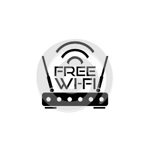 Free Wi-fi icon isolated on white background