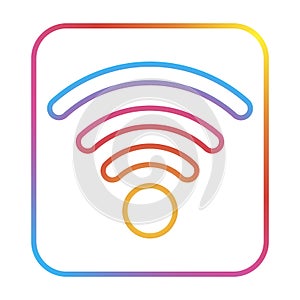Free wi-fi isolated logo wireless, for graphic design. Wifi symbol.