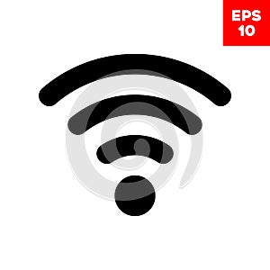 Free wi-fi  logo wireless isolated