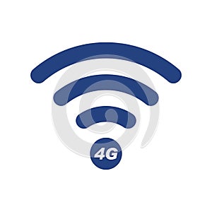 Free wi-fi point isolated logo wireless 4G