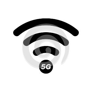 Free wi-fi point isolated logo wireless 5G