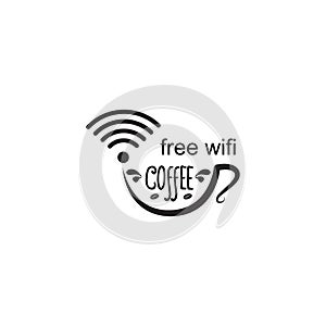 Free wifi coffee icon