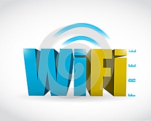 Free wifi connection illustration design