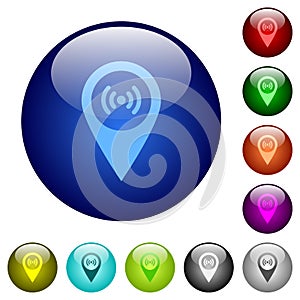 Free wifi hotspot color glass buttons