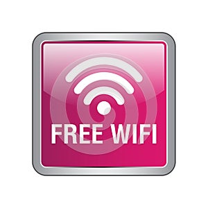 Free wifi icon button