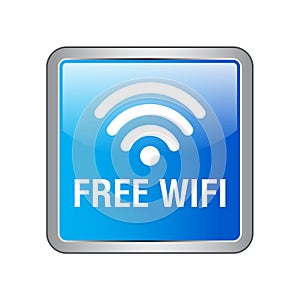 Free wifi icon button