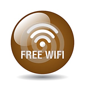 Free wifi icon button