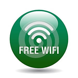 Free wifi icon button