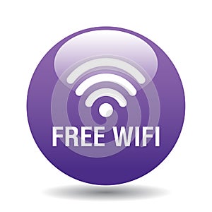 Free wifi icon button