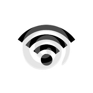 Free WiFi icon isolated on white background. Wireless internet connection concept. Network logo. Vector flat design.