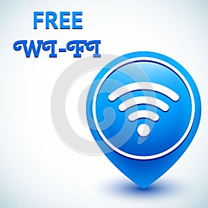 Free wifi icon, location mark
