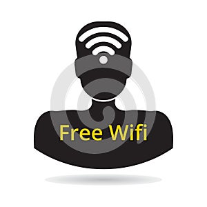 Free wifi icon vector illustraion