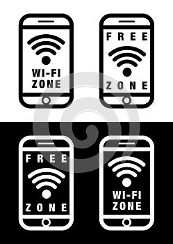 Free wifi icon vector â€“ stock illustration