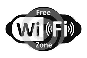 Free wifi logo icon, sign - vector