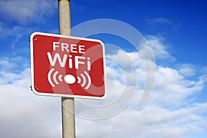 Free WiFi sign photo