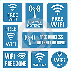 Free wifi signs