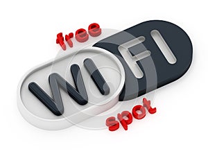 Free WiFi spot badge