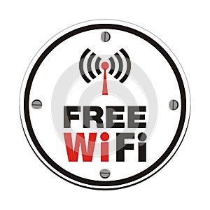 Free wifi - white circle