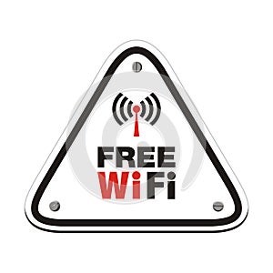 Free wifi - white triangle