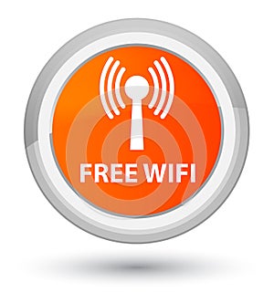 Free wifi (wlan network) prime orange round button