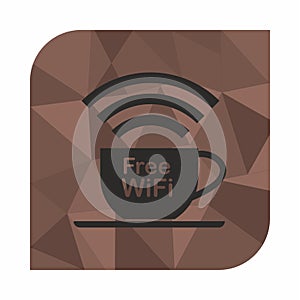 Free wifi zone, icon concept for cafe or coffee shop