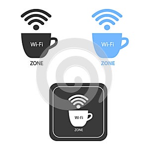 Free wifi zone icons, free wifi zone symbol for hotels and resturents