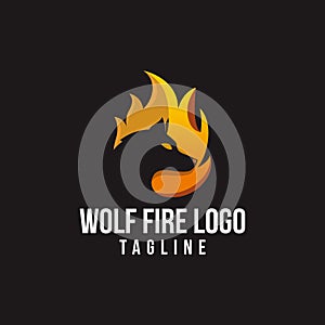 Free wolf fire logo vector