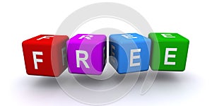 Free word block on white