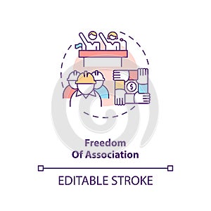 Freedom of association concept icon