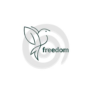 Freedom bird logo- Stock vector illustration