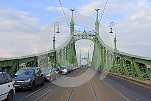 Freedom bridge in Budapest photo