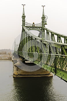 Freedom Bridge over the Danube River in Budapest
