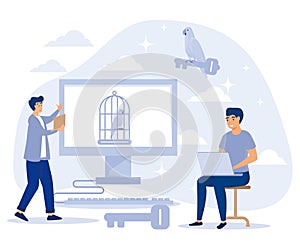 Freedom concept. Inner prison. Personal development.