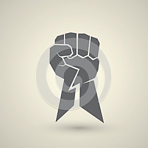 Freedom concept. vector fist icon