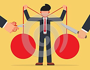 Freedom from debt.Getting rid of debt concept.