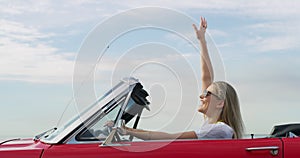 Freedom, driving and woman in a car for road trip, vacation or weekend holiday in the coast. Transport, adventure and