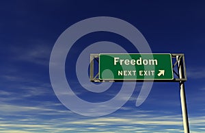 Freedom - Freeway Exit Sign