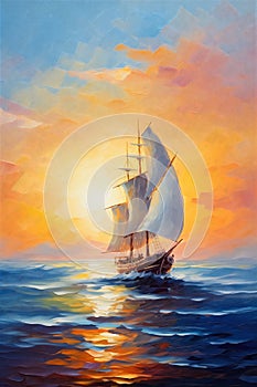 Freedom on the Horizon: A Sunset Sail Through Arcane Waters