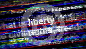 Freedom Liberty Human rights news titles illustration