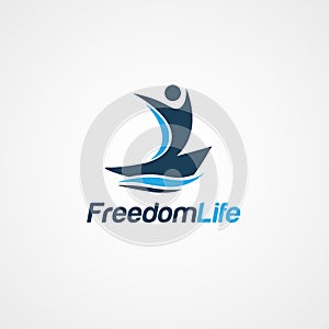 Freedom Life People Logo Symbol