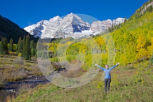 Freedom at Maroon Bells